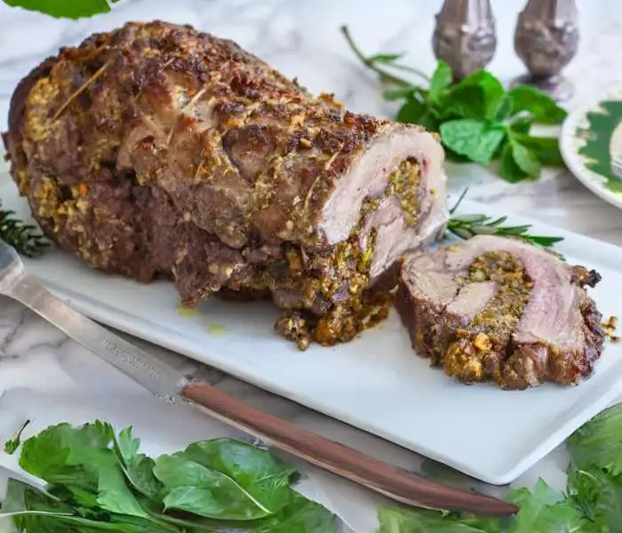 Easter Lamb with Apricot Pistachio Stuffing