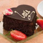 Valentine's Day Dark Chocolate Cake
