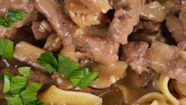Beef stroganoff without mushrooms