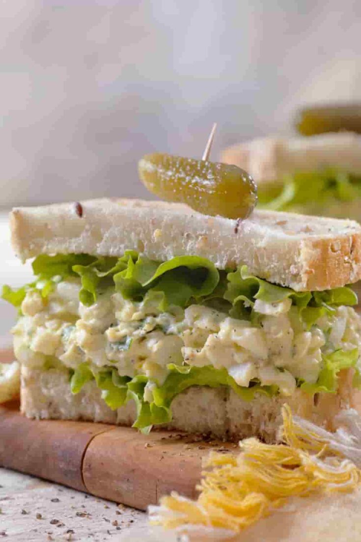 Egg salad sandwich recipe with pickles min